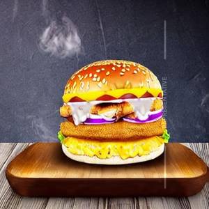 Double Cheese Shawarma Chicken Burger