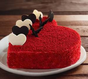 Red velvet Heart cake