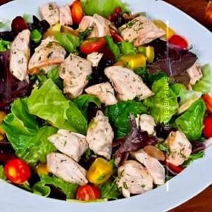 Warm chicken salad