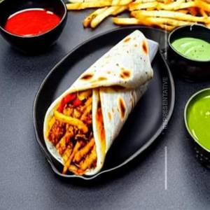 French Fries Shawarma Chicken Roll