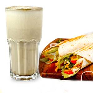 Cold Coffee With Spicy Egg Wrap