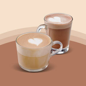 Hot Cappuccino [Regular] + Hot Chocolate [Regular]