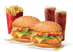 Burger Combo for 2: McSpicy Deluxe Paneer Burger