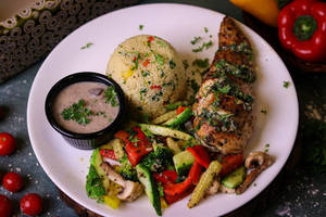 Stuffed Chicken Meal With Quinoa / Brown Rice