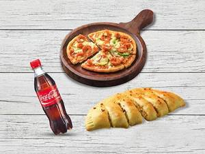 Non Veg Loaded Chicken Pizza + Butter Chicken Garlic Bread + Coke