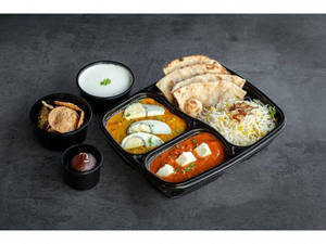 Egg Masala Paneer Makhani Meal