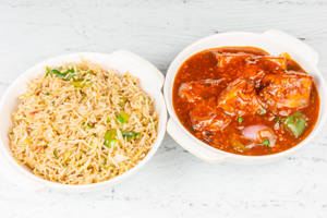 Fried rice with chilli paneer