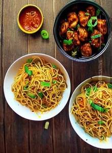 Veg Manchurian Noodles