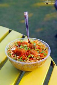 Fried Rice With Veg Manchurian