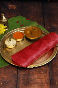 Beetroot Ghee Sada Dosa