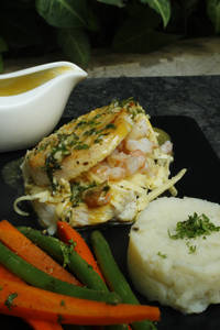 Chicken Steak Stuffed With Prawn And Cheese