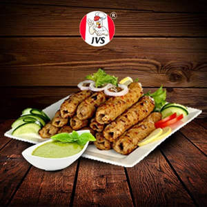 Fried Mutton Kebab With Green Chutney [SO]