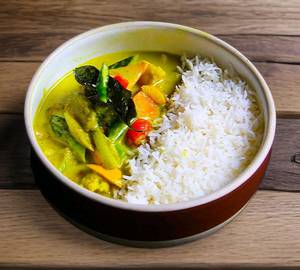Veg Green Thai Curry With Jasmine Rice