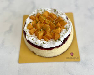 Mango Raspberry Cheesecake