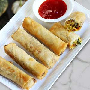 Air Fryer Veg Spring Rolls [6 Pieces] [Snacks]