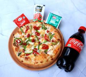 Tandoori Paneer Pizza [ 7 inches] with Coke Soft Beverage [250 ml]                              