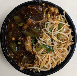 Chili Chicken Combo With Noodles (serves One)