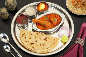 Boiler Chiken Thali ( Chapati )