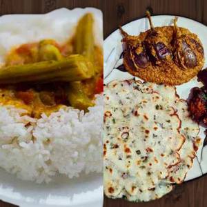 Akki Roti With Curry & Rice [Half]