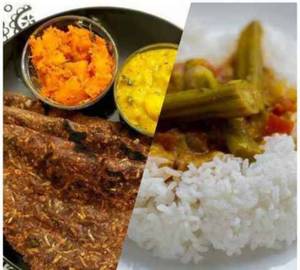 Ragi Roti With Curry & Rice [Full]