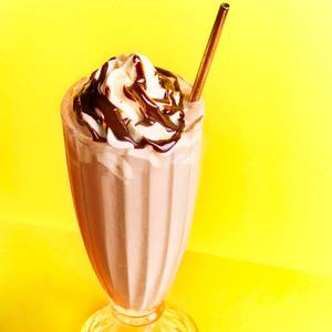 Chocolate shake with ice cream