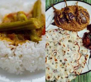 Akki Roti With Curry & Rice [Full]