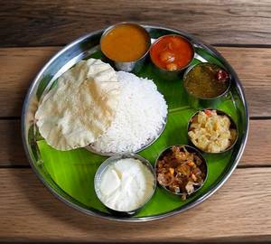 Mini meal(rice,rasam,pappu,curry, curd)