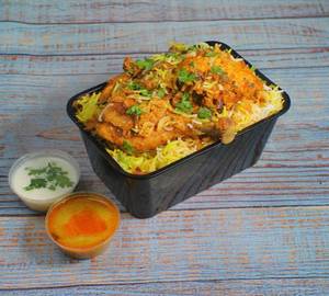 Dum Chicken Biryani Single +Thusm Up[250 Ml]