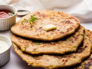 Paneer Paratha No Onion No Garlic