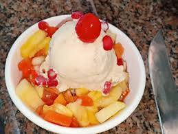 FRUIT SALAD WITH ICE CREAM