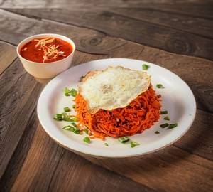 Chicken schezwan triple  fried rice