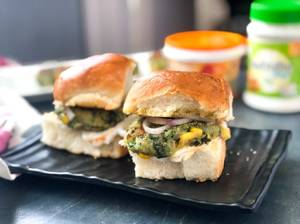 Aloo Tikki Vada Pav.