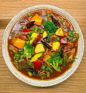 Asian Greens & Mushrooms In Szechuan Pepper Sauce