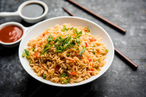 Egg Fried Brown Rice With Salsa