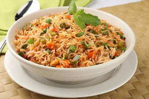 Veg Fried Rice With Salsa