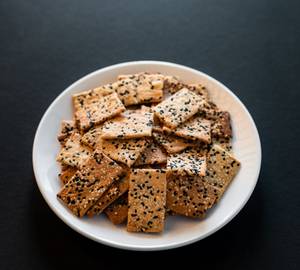 Sesame Sourdough Crackers