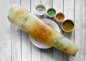 Ghee Roast Pepper Garlic Dosa