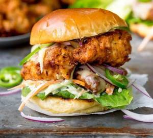 Fried chicken burger