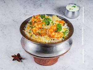 Prawns Handi Dum Biryani