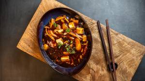 Tofu & Mushroom in Black Bean Sauce