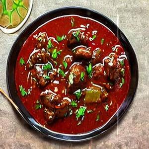 Mutton in Manchurian Sauce (Dry)