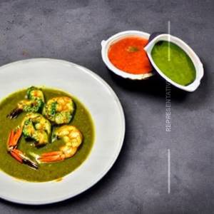 Prawns Green Curry Rice