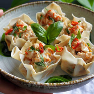 Chicken And Basil Siumai Dimsum
