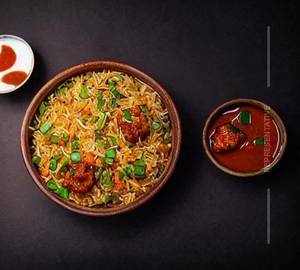Veg Manchurian Fried Rice     
