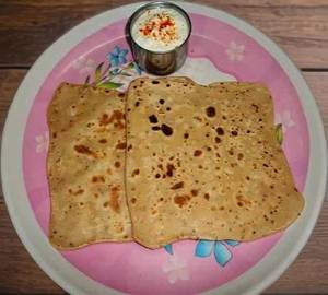 Ajwain Paratha Desi Ghee with Pickle