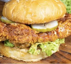 PK Nashville Hot Chicken Burger