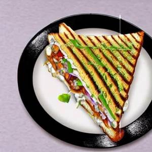 Veg Cheese Club Grill Sandwich