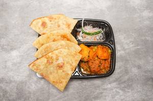 Paratha With Aloo Dum with sweet Boondi 