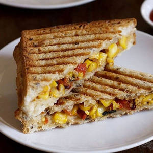 Cheese And Corn Grilled Sandwich