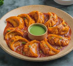 Veg Pan Fried Momos [6 Pieces]